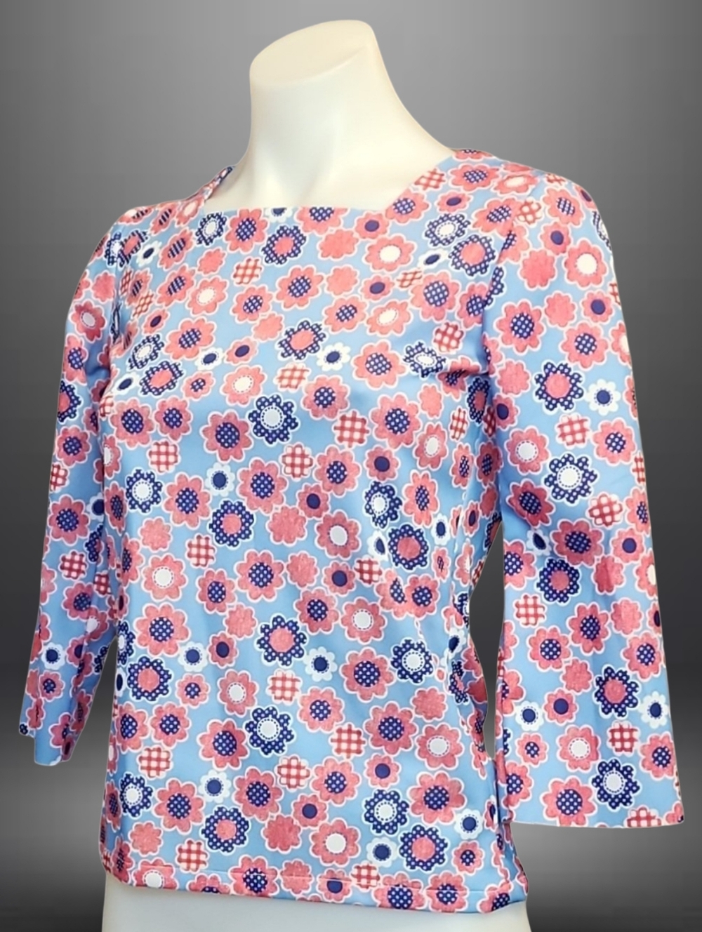 True Vintage Hand Made Floral Blouse No SZ Marked Pay Attention to Measurements - Picture 2 of 7